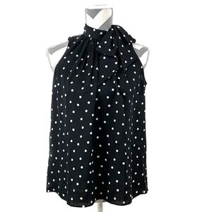 NWT - Ann Taylor Sleeveless Polka Dot Top - Size S